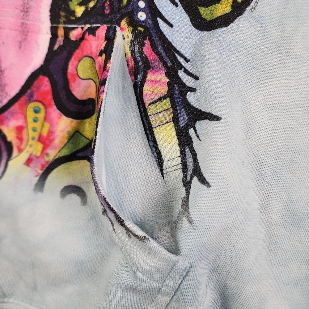 The Mountain Dog Is Love Hoodie Adult Size Medium Blue Tie Dye‎ Dean Russo 2015 - Picture 6 of 14